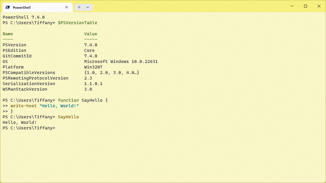 Windows 11 中的 PowerShell 窗口